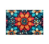 The Blooming Red and Blue Flowers Puzzle de 1000 pièces en bois pour adultes Cadeaux Décoration d'intérieur