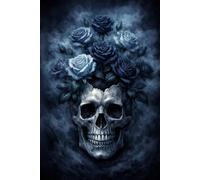 The Blooming Skull: A cracked skull crowned with roses bursting from the crown.