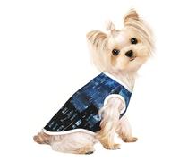 The Blue Binary Print Dog Cat T-Shirt Cute Breathable Tank Top pour Petit Chiot Chaton Intérieur Extérieur