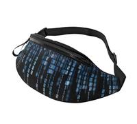 The Blue Binary Print Sac banane unisexe léger réglable pour course à pied randonnée extérieur