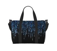 The Blue Binary Sac de voyage à bandoulière simple Sac à main Sac de sport et de fitness Sac de voyage, Noir , Taille unique