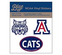 The Blue Brand NCAA Arizona Wildcats Lot de 3 autocollants en vinyle 15,2 cm, bleu marine, taille unique