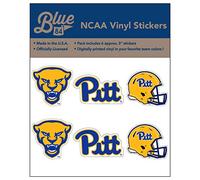The Blue Brand NCAA Pittsburgh Panthers Lot de 6 autocollants en vinyle 7,6 cm, Pittsburgh Panthers Royal, taille unique