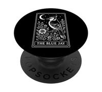 The Blue Jay Tarot Card Ornithologue Amateur PopSockets PopGrip Adhésif