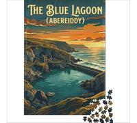 The Blue Lagoon Puzzles 1000 pièces | puzzle après un long trajet une activité relaxante pour le soir pour décompresser complètement à la maison en douceur38x52cm