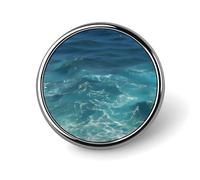 The Blue Sea Badge rond mignon en émail Broche bouton personnalisé Décoration de vêtements Unisexe Porte-badge Chapeaux Sacs Chemises Décor