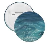 The Blue Sea Broche ronde en fer blanc personnalisable pour les enseignants, les infirmières, les médecins, le personnel, 1PCS, Plastique, Plastiques