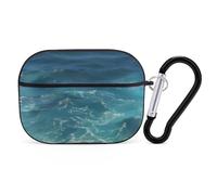 The Blue Sea Coque rigide pour Airpod Pro - Protection intégrale contre les chutes avec porte-clés - Compatible avec AirPod Pro 2e/1ère génération, LED avant visible, noir