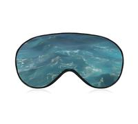 The Blue Sea Masque de sommeil pour les yeux bloquant la lumière, confortable et doux, couverture des yeux avec bande élastique, convient pour les hommes et les femmes, convient pour les voyages et le