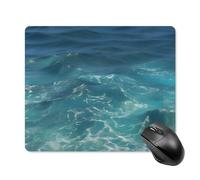 The Blue Sea Square Tapis de souris portable avec base en caoutchouc antidérapant 18 x 22 cm Tapis de souris de jeu ultra fin pour ordinateur portable Accessoires de bureau