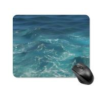 The Blue Sea Square Tapis de souris portable avec base en caoutchouc antidérapant 20 x 25 cm Tapis de souris de jeu ultra fin pour ordinateur portable Accessoires de bureau