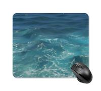 The Blue Sea Square Tapis de souris portable avec base en caoutchouc antidérapant 25 x 30 cm Tapis de souris de jeu ultra fin pour ordinateur portable Accessoires de bureau