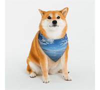 The Blue Sky and White Clouds Écharpe triangulaire élégante pour animal domestique, accessoire pour animal domestique, lavable, pour fille, garçon, chien ou chat, taille M