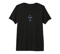 The Blue Topaz Cross Diamonds T-Shirt Haut de Gamme