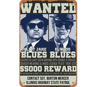The Blues Brothers Affiche en métal de style vintage Plaque murale décorative 20,3 x 30,5 cm