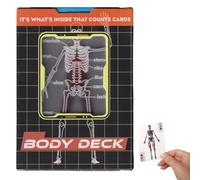 The Bo/dy Deck, Image 3D éducative jouant Ca/rds, Anat/omy Po/ker, image 3D du corps humain, Deck de Ca/rds pour l'apprentissage et le divertissement, étanche, Ca/rds pour un usage quotidien, cadeau