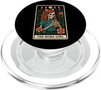 The Boba Girl Bubble Tea Carte de Tarot Motif Lune sorcière PopSockets PopGrip pour MagSafe