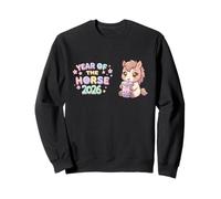 Thé Boba Kawaii Zodiac Chinois 2026 Année du Cheval Sweatshirt