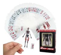 The Body Deck - Squelette d'Halloween - Cartes à jouer humaines transparentes - Image 3D du corps humain - Mannequin Body Deck Squelette - Cartes de jeu - Jeux d'Halloween - Fête d'Halloween