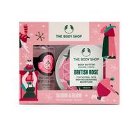 The Body Shop Bloom & Glow British Rose Treats Lot de 2 soins de la peau hydratants et rajeunissants pour tous les types de peau Motif floral