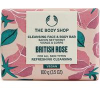 The Body Shop British Rose Cleansing Face & Body Bar Exfoliates and Cleanses 3.5oz