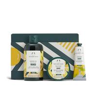 The Body Shop Mango Essentials Coffret cadeau nourrissant pour la peau, gel douche, yaourt pour le corps, baume pour les mains, végétalien