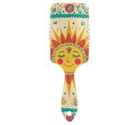 The Bohemian Plant Sun Brosse de massage rétro pour cheveux longs avec poignée ergonomique