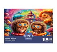 thé Boire hérisson Puzzle 1000 Pièces pour Adultes Et Enfants À Partir De 12 Ans Jeu De Patience Et De Réflexion Divertissement Créatif Cadeau Classiques Décoration De La Maison 38x26cm/1000pcs
