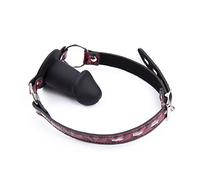 The Bondage Locker Bâillon Fantaisie Fétiche/Bondage Penis Bouche/Extensible, Rouge/Noir