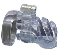 The Bondage Locker Clear Resin Male Chastity Belt, Short Cage