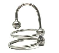 The Bondage Locker Plug pénien avec double anneau pour Gland et plug anti Sperme