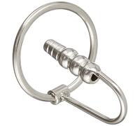 The Bondage Locker Plug pour Pénis avec Anneau de Gland et Stop Sperme Tige Striée, 39 mm