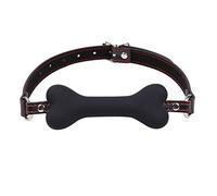 The Bondage Locker Silicon Bone Gag Fetish and Fantasy Mouth Gag, Black