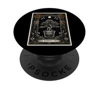 The Bonsai Tree Carte de Tarot Zen Japonaise Motif Lune sorcière PopSockets PopGrip Adhésif