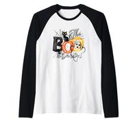 The Boo Crew Motif Chat d'halloween Manche Raglan