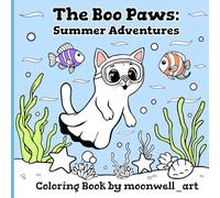 The Boo Paws: Summer Adventure - Cute Ghost Cats Coloring Book for Kids, for Children, for Adults, 20 Fun Summer Scenes for Relaxation and Stress Relief, Adorable Kawaii Kittens, 8.5x8.5 Inch,