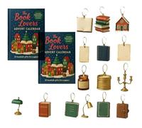 The Book Lovers Calendrier de l'Avent 25 jours de livres romantiques Calendrier de l'Avent pour les amateurs de livres : 25 cadeaux pour les lecteurs Pendentifs en acrylique 2D (B-2pcs)