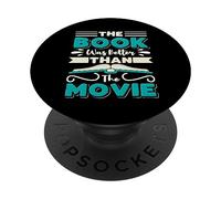 The Book Was Better Than The Movie Rat de Bibliothèque Lire PopSockets PopGrip Adhésif