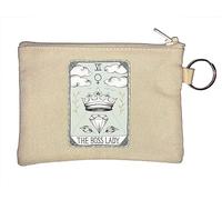 The Boss Lady Porte-clés humoristique avec carte de tarot Beige