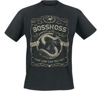 The Bosshoss How Low Can You Go T-Shirt Graphic Top Printed Tee Mens Shirt Black 3XL Black Manches Courtes(Large)