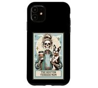 The Boston Terrier Mom Squelette Cadeau effrayant Saison Halloween Coque pour iPhone 11