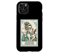 The Boston Terrier Mom Squelette Cadeau effrayant Saison Halloween Coque pour iPhone 11 Pro