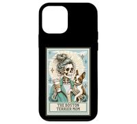 The Boston Terrier Mom Squelette Cadeau effrayant Saison Halloween Coque pour iPhone 12 mini