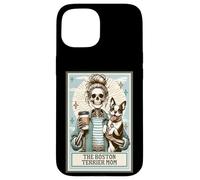 The Boston Terrier Mom Squelette Cadeau effrayant Saison Halloween Coque pour iPhone 15