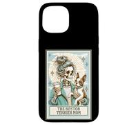 The Boston Terrier Mom Squelette Cadeau effrayant Saison Halloween Coque pour iPhone 15