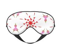 The Bourgeon and Turning Flower Print Masque pour les yeux - Aide au sommeil confortable, ombre de nuit élastique, bandeau anti-lumière pour les yeux pour avion, voyage