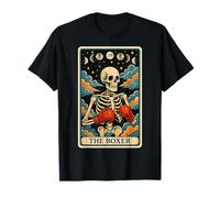 The Boxer Carte de Tarot Squelette de Boxe Motif Lune sorcière T-Shirt