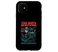 The Boys are Back in Town Christmas Jesus Santa Rock n Roll Coque pour iPhone 11