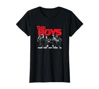 The Boys Black and White Boys on Couch Superhero TV Show T-Shirt, Femme, Noir, M