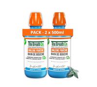 The Breath Co. - Bain de Bouche Sans Alcool - Haleine Fraîche 12 heures* - Formule développée par un dentiste - Menthe Givrée - Lot de 2 x 500ml